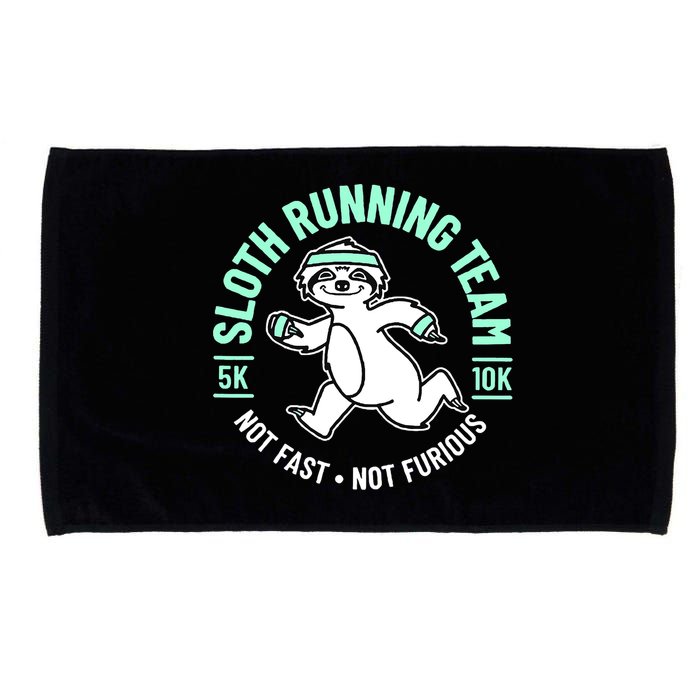 Sloth Running Team Not Fast Not Furious Microfiber Hand Towel