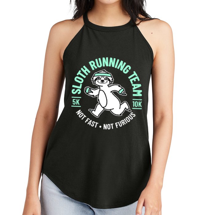 Sloth Running Team Not Fast Not Furious Women's Perfect Tri Rocker Tank