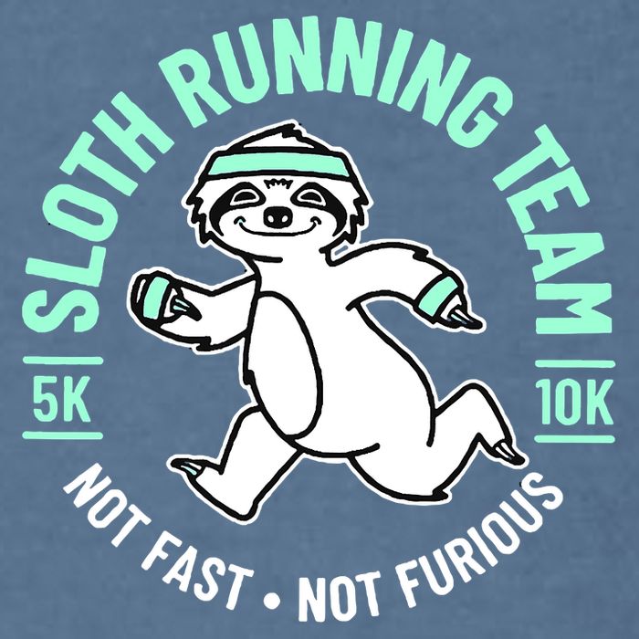 Sloth Running Team Not Fast Not Furious Garment-Dyed Sweatshirt