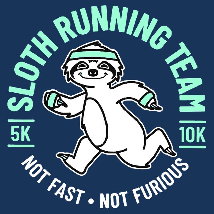 Sloth Running Team Not Fast Not Furious 7 Panel Mesh Trucker Snapback Hat