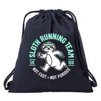 Sloth Running Team Not Fast Not Furious Drawstring Bag