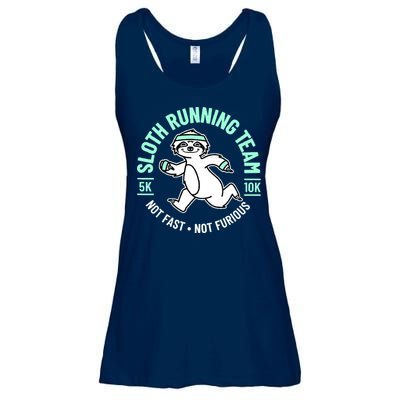 Sloth Running Team Not Fast Not Furious Ladies Essential Flowy Tank