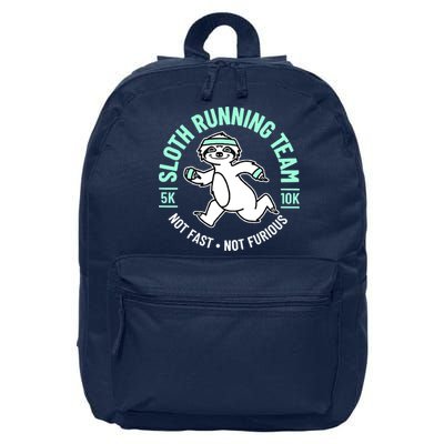 Sloth Running Team Not Fast Not Furious 16 in Basic Backpack