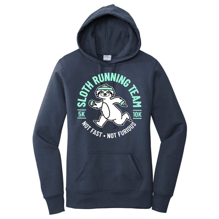 Sloth Running Team Not Fast Not Furious Women's Pullover Hoodie