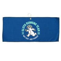 Sloth Running Team Not Fast Not Furious Large Microfiber Waffle Golf Towel