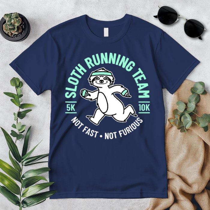 Sloth Running Team Not Fast Not Furious Premium T-Shirt