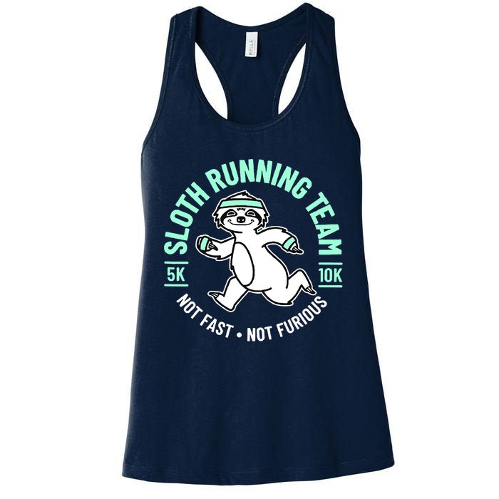 Sloth Running Team Not Fast Not Furious Womens Tank Top
