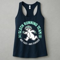Sloth Running Team Not Fast Not Furious Womens Tank Top