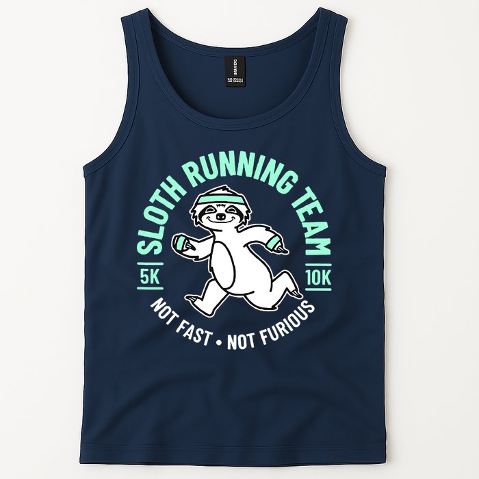 Sloth Running Team Not Fast Not Furious Tank Top
