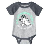 Sloth Running Team Not Fast Not Furious Infant Baby Jersey Bodysuit