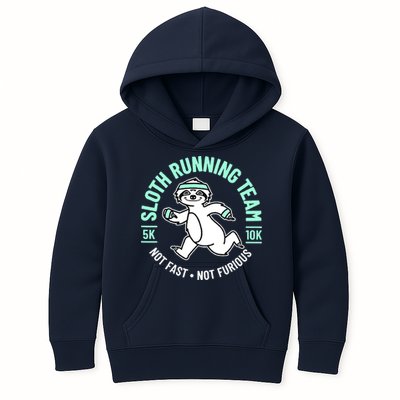Sloth Running Team Not Fast Not Furious Kids Hoodie