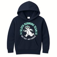 Sloth Running Team Not Fast Not Furious Kids Hoodie