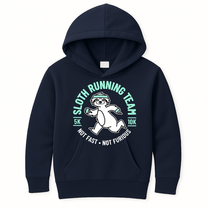 Sloth Running Team Not Fast Not Furious Kids Hoodie
