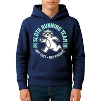 Sloth Running Team Not Fast Not Furious Kids Hoodie