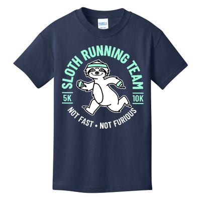 Sloth Running Team Not Fast Not Furious Kids T-Shirt