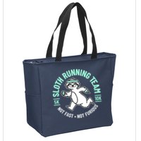 Sloth Running Team Not Fast Not Furious Zip Tote Bag