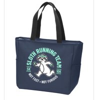 Sloth Running Team Not Fast Not Furious Zip Tote Bag