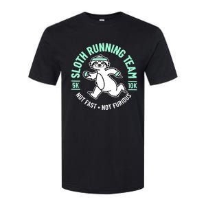 Sloth Running Team Not Fast Not Furious Softstyle CVC T-Shirt