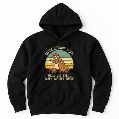 Sloth Running Team WeLl Get There Jogger Cardio Sports Hoodie