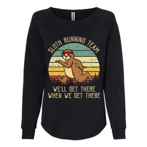 Sloth Running Team WeLl Get There Jogger Cardio Sports Womens California Wash Sweatshirt