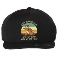 Sloth Running Team WeLl Get There Jogger Cardio Sports Wool Snapback Cap