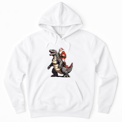 Santa Riding The Japanese Monster Kaiju For Christmas Hoodie