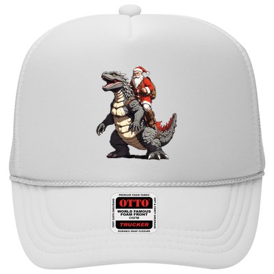 Santa Riding The Japanese Monster Kaiju For Christmas Trucker Hat