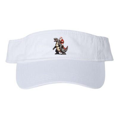 Santa Riding The Japanese Monster Kaiju For Christmas Visor