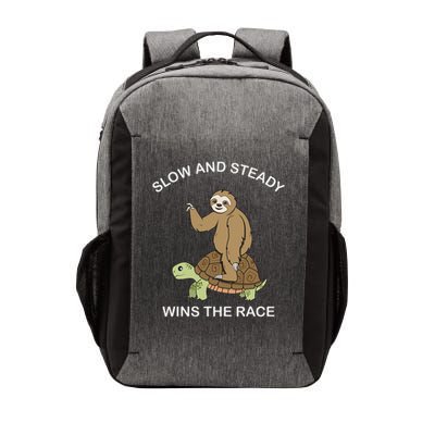 Sloth Riding Turtle Slow And Steady Wins The Race Funny Vector Backpack