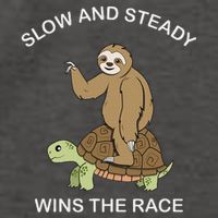 Sloth Riding Turtle Slow And Steady Wins The Race Funny Vector Backpack