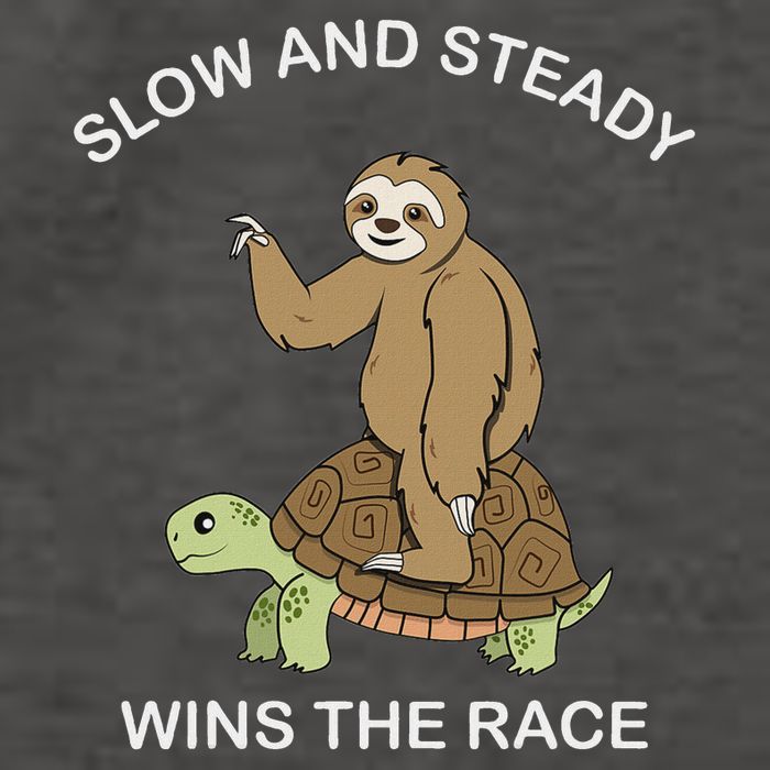 Sloth Riding Turtle Slow And Steady Wins The Race Funny Vector Backpack