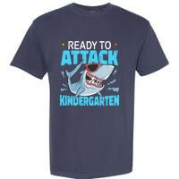 Shark Ready To Attack Kindergarten First Day Of School Garment-Dyed Heavyweight T-Shirt