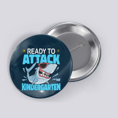 Shark Ready To Attack Kindergarten First Day Of School Button