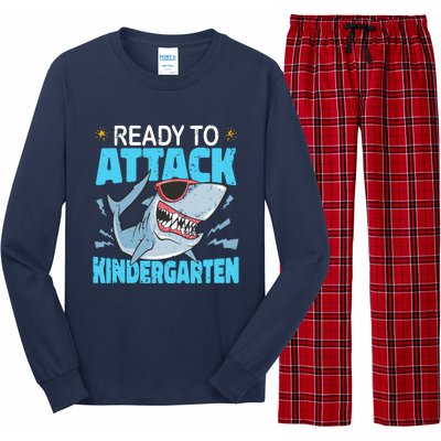 Shark Ready To Attack Kindergarten First Day Of School Long Sleeve Pajama Set