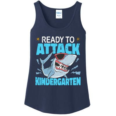 Shark Ready To Attack Kindergarten First Day Of School Ladies Essential Tank