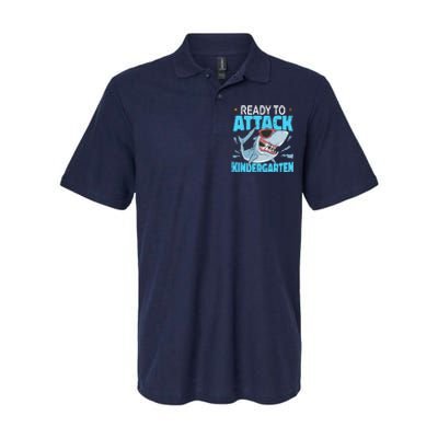 Shark Ready To Attack Kindergarten First Day Of School Softstyle Adult Sport Polo