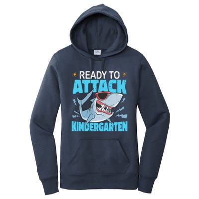 Shark Ready To Attack Kindergarten First Day Of School Women's Pullover Hoodie