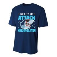 Shark Ready To Attack Kindergarten First Day Of School Performance Sprint T-Shirt