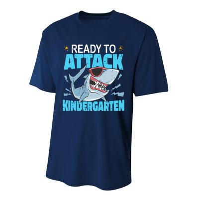 Shark Ready To Attack Kindergarten First Day Of School Performance Sprint T-Shirt