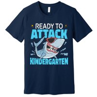 Shark Ready To Attack Kindergarten First Day Of School Premium T-Shirt