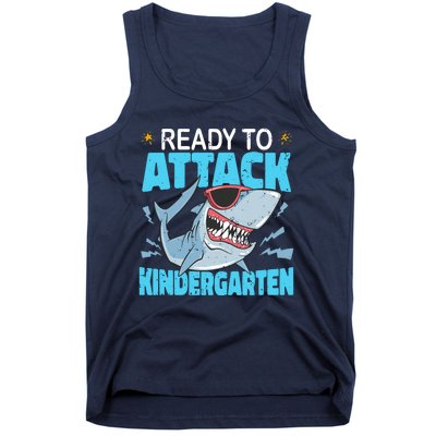 Shark Ready To Attack Kindergarten First Day Of School Tank Top