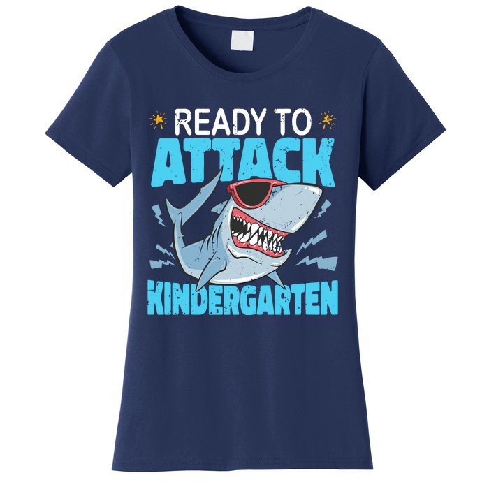 Shark Ready To Attack Kindergarten First Day Of School Women's T-Shirt