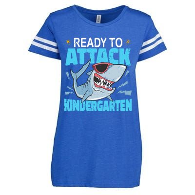 Shark Ready To Attack Kindergarten First Day Of School Enza Ladies Jersey Football T-Shirt