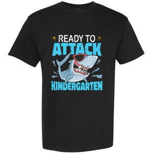 Shark Ready To Attack Kindergarten First Day Of School Garment-Dyed Heavyweight T-Shirt