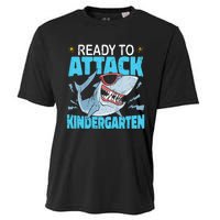 Shark Ready To Attack Kindergarten First Day Of School Cooling Performance Crew T-Shirt