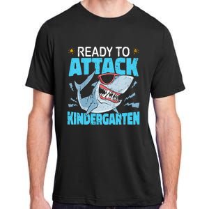 Shark Ready To Attack Kindergarten First Day Of School Adult ChromaSoft Performance T-Shirt