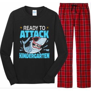 Shark Ready To Attack Kindergarten First Day Of School Long Sleeve Pajama Set