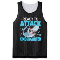 Shark Ready To Attack Kindergarten First Day Of School Mesh Reversible Basketball Jersey Tank