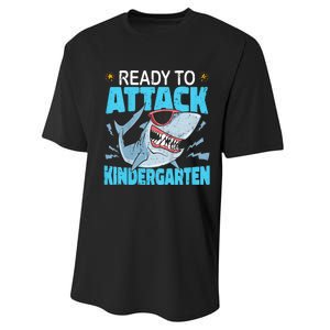 Shark Ready To Attack Kindergarten First Day Of School Performance Sprint T-Shirt