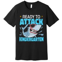 Shark Ready To Attack Kindergarten First Day Of School Premium T-Shirt